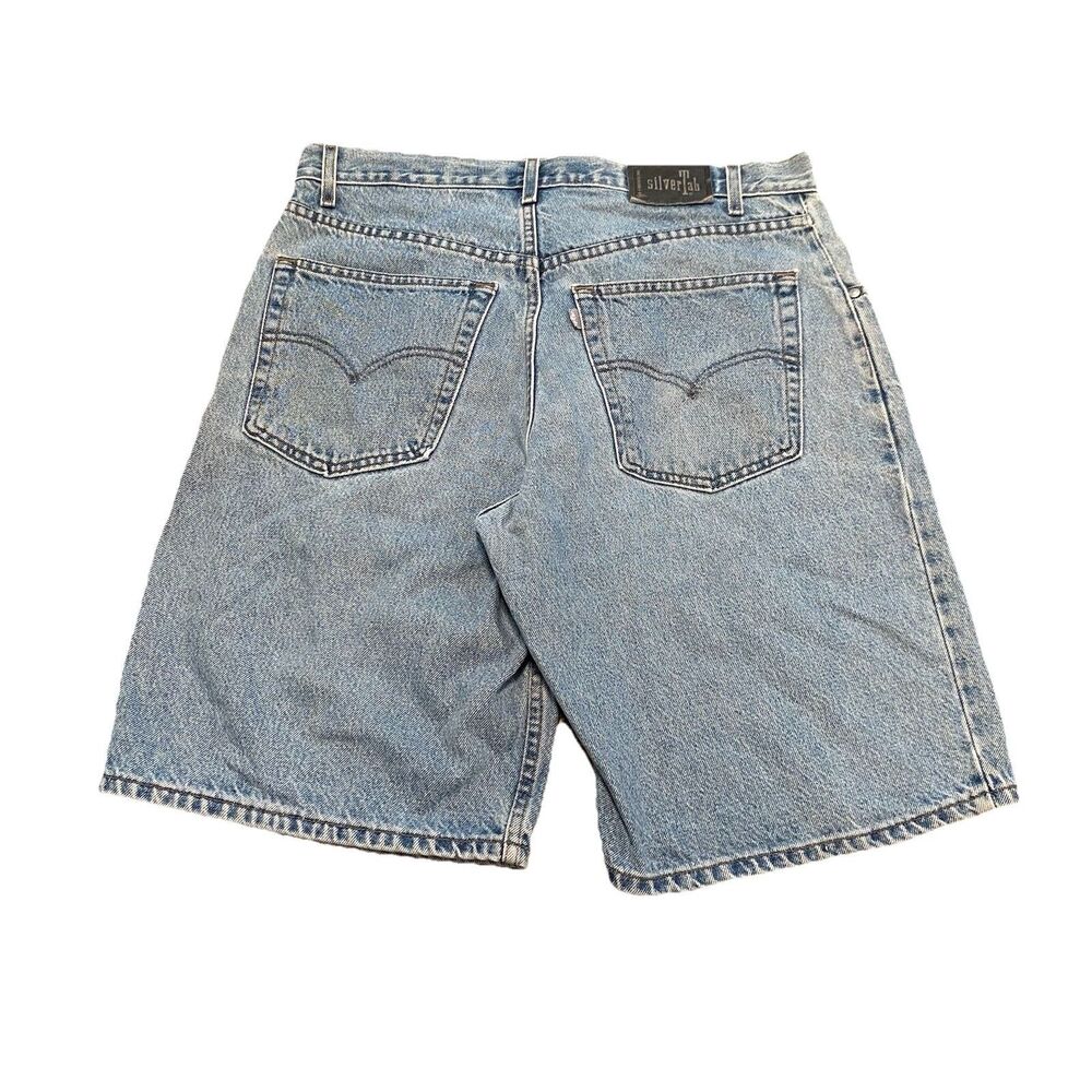 Vintage Levi’s Silver Tab Denim Blue Jean Shorts Jorts Y2K 90s 34 Loose Baggy